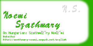 noemi szathmary business card